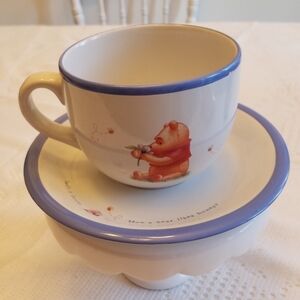 Disney Simply Pooh WinnieThe Pooh  Large Cup Mug Saucer Set